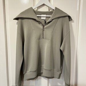 Yates Half Zip Sweat - Varley Sweater (Sea Grass)